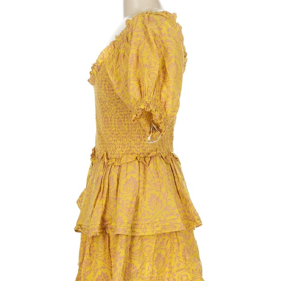 Cleobella Yellow Patterned Mini Dress - Picture 4 of 6